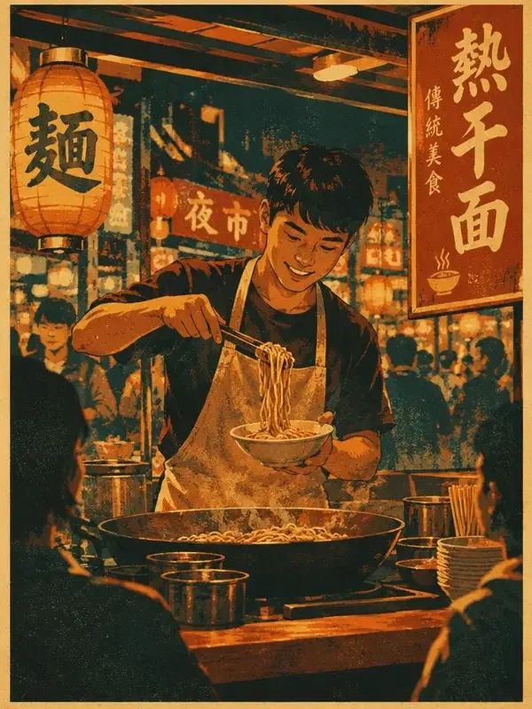 黄果剧场《逆袭：我在夜市当大王》短剧封面，逆袭题材